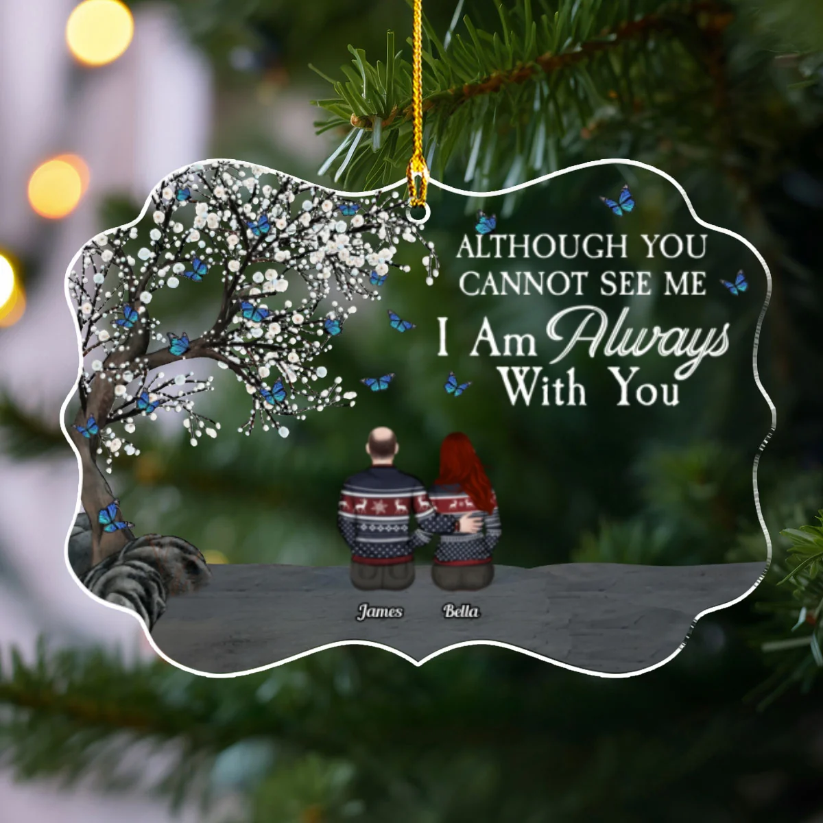 Always Beside You - Personalized Custom Acrylic Ornament - Image 6
