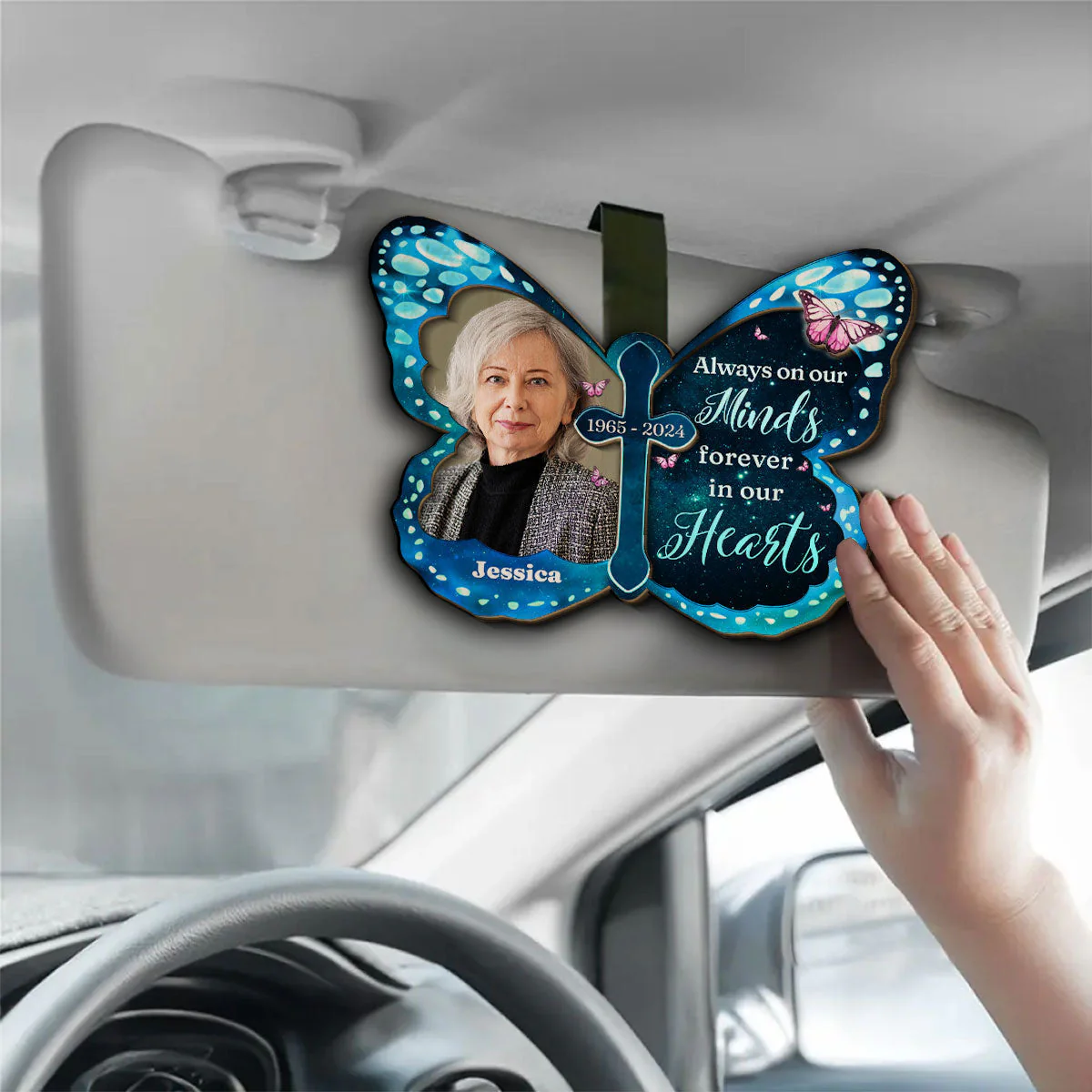 Always Beside You - Personalized Custom Car Visor Clip - Image 3