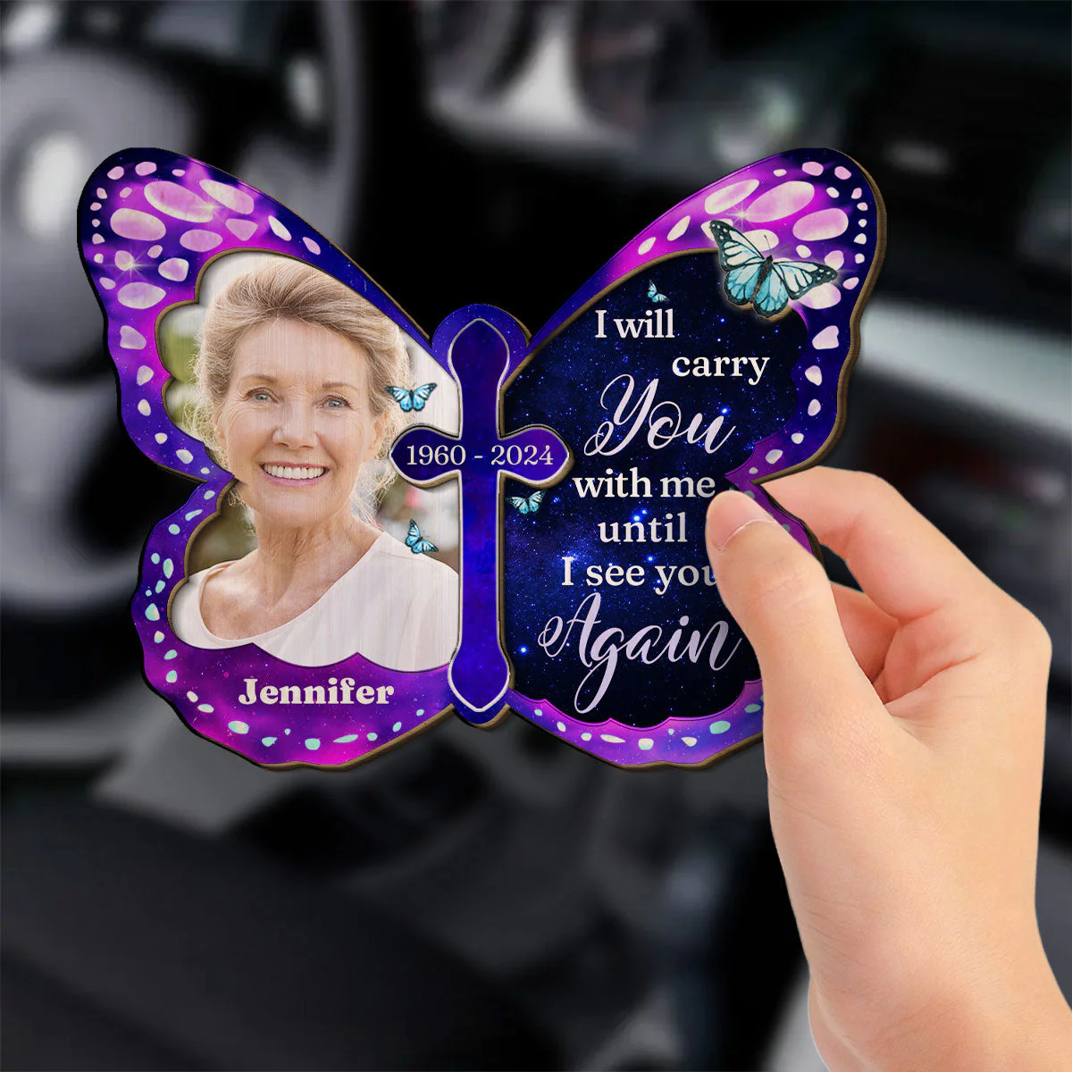 Always Beside You - Personalized Custom Car Visor Clip - Image 4