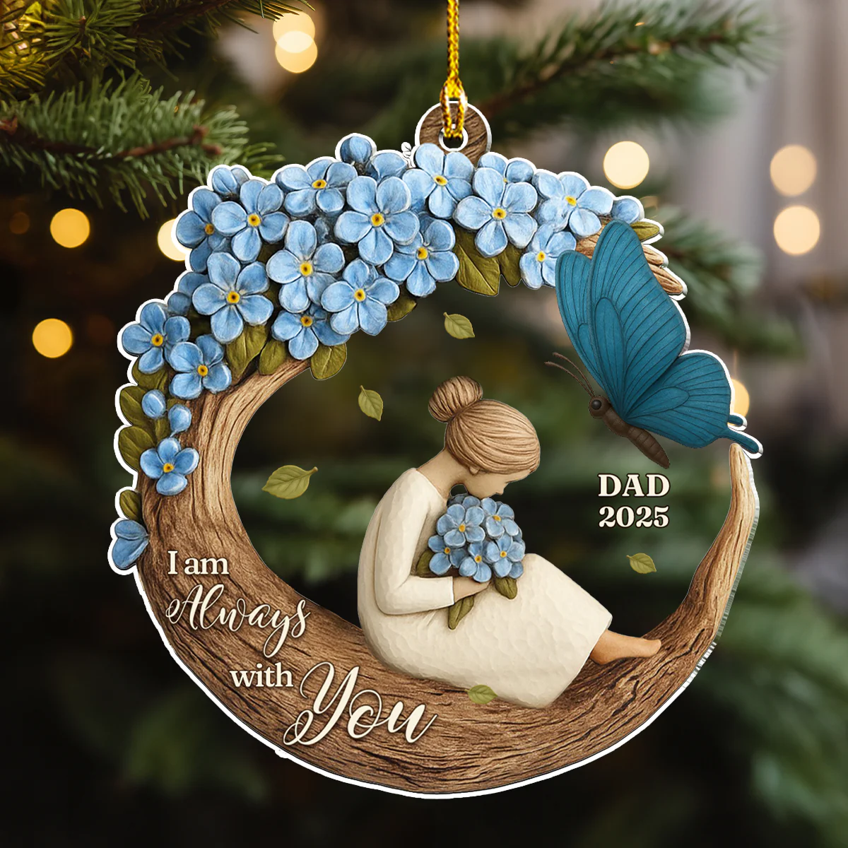Always Beside You Version 2 - Personalized Custom Acrylic Ornament - Image 2