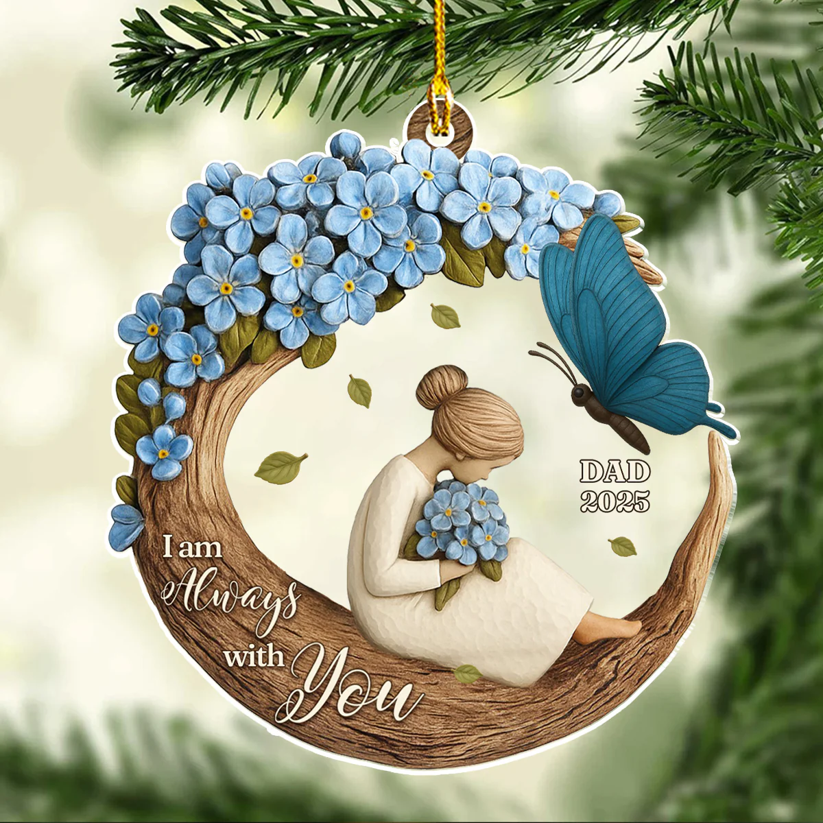 Always Beside You Version 2 - Personalized Custom Acrylic Ornament - Image 3