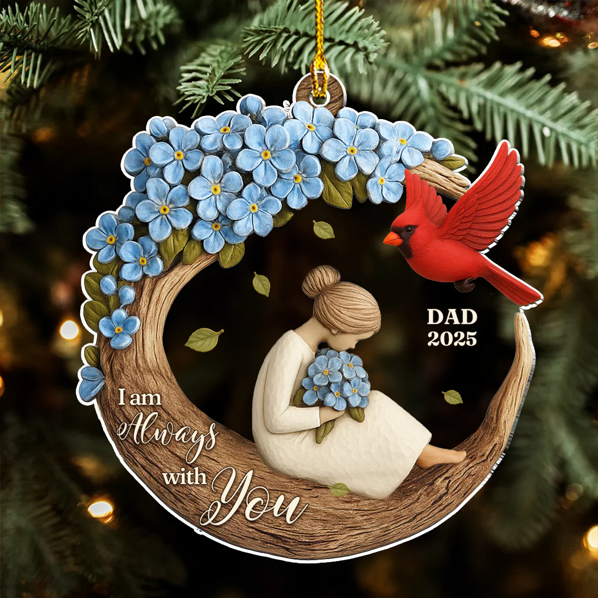Always Beside You Version 2 - Personalized Custom Acrylic Ornament - Image 5