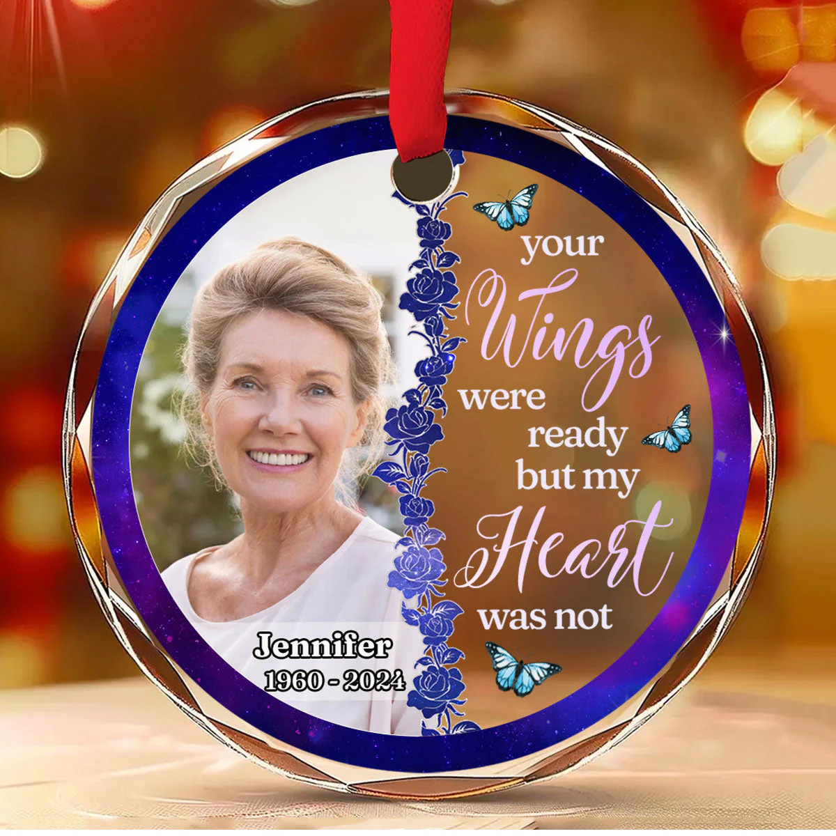 Always By Your Side - Personalized Custom Glass Ornament - Image 2