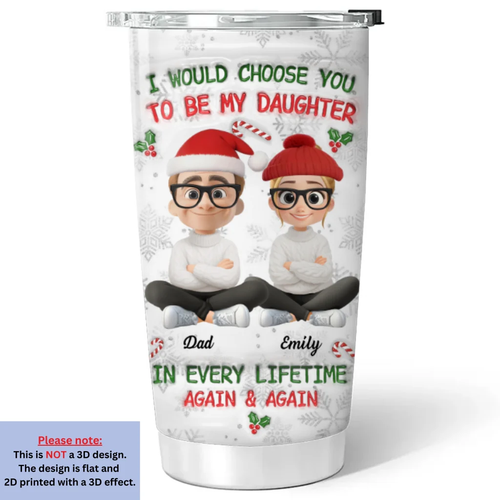 Always Choose You Christmas - Personalized Custom 3D Inflated Effect Tumbler - Image 6