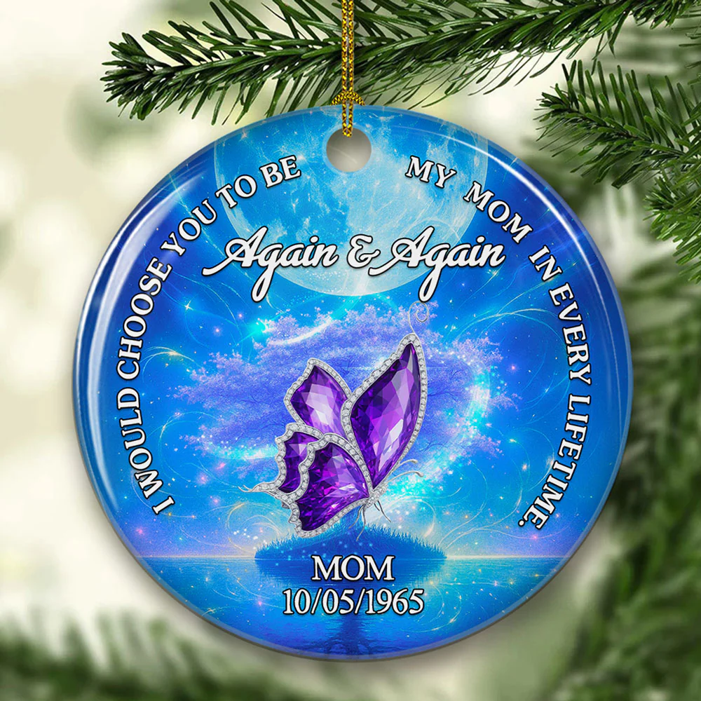 Always Choose You Memorial - Personalized Custom Ceramic Ornament - Image 3