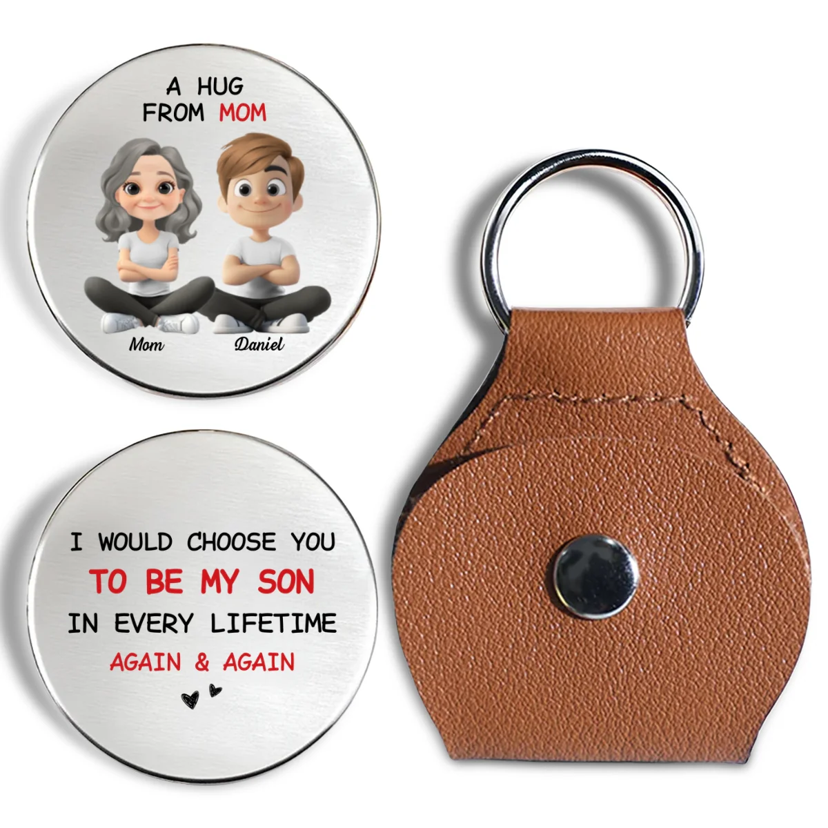 Always Choose You Mom And Son - Personalized Custom Pocket Hug - Image 6