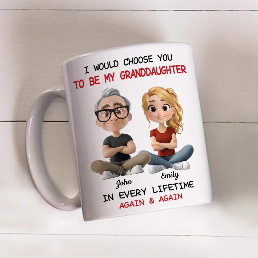 Always Choose You My Grandkid - Personalized Custom Coffee Mug - Image 3