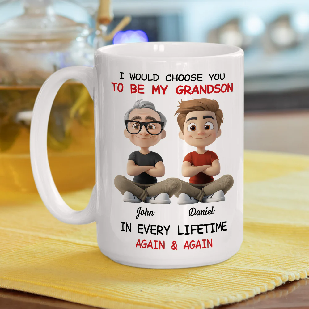 Always Choose You My Grandkid - Personalized Custom Coffee Mug - Image 5