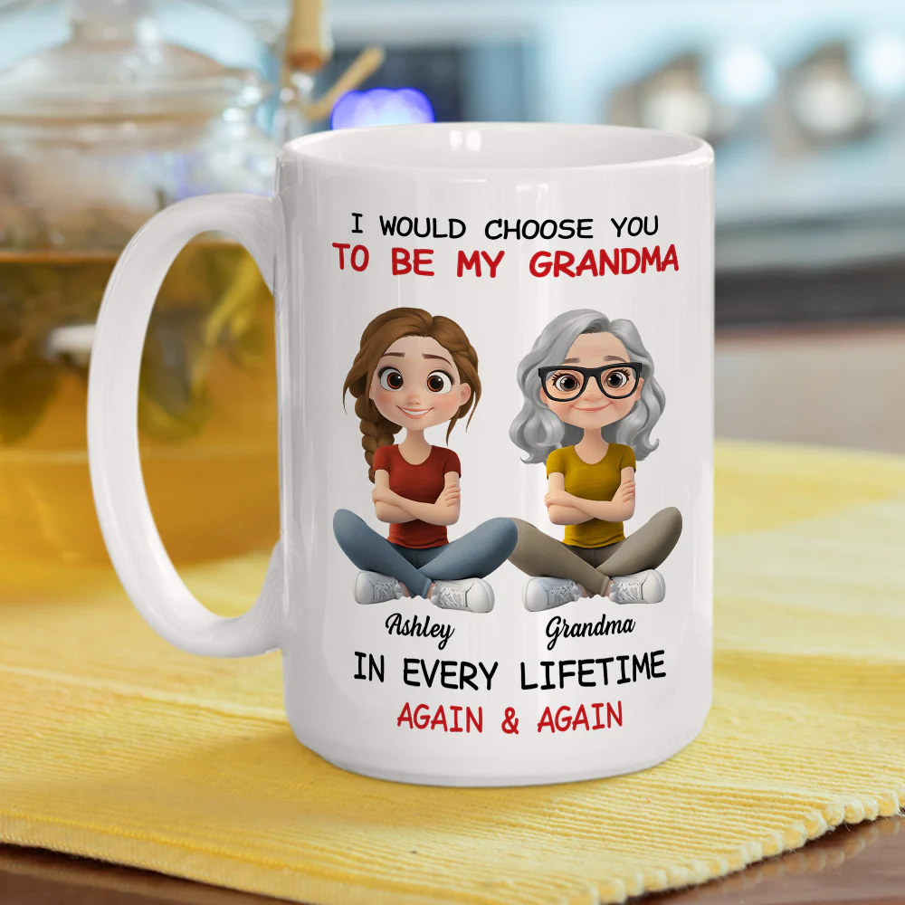 Always Choose You My Grandparent - Personalized Custom Coffee Mug - Image 5