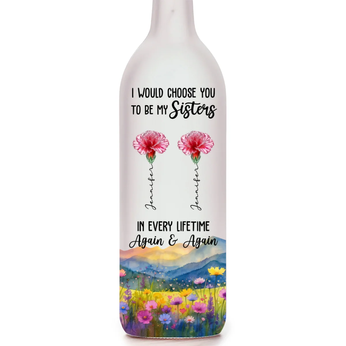 Always Choose You My Sisters - Personalized Custom Bottle Lamp - Image 6