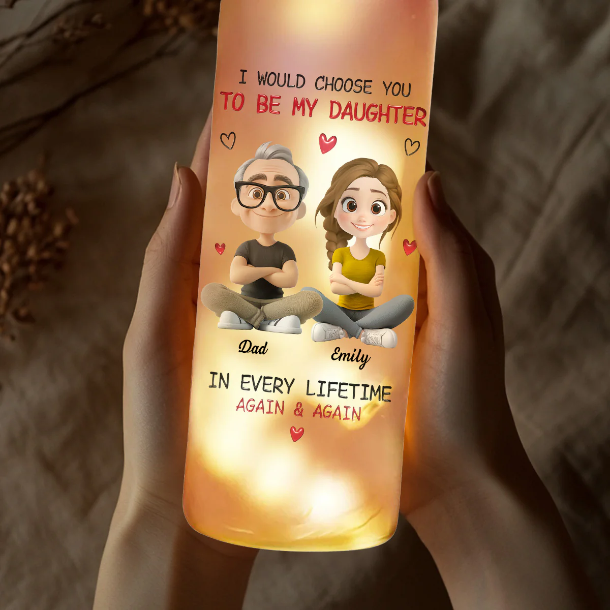 Always Choose You - Personalized Custom Bottle Lamp - Image 4