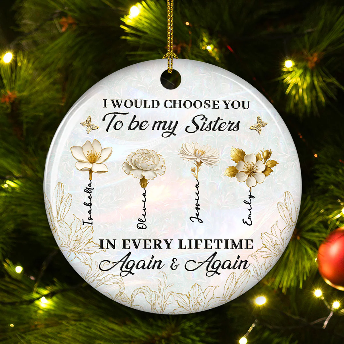 Always Choose You - Personalized Custom Ceramic Ornament - Image 3