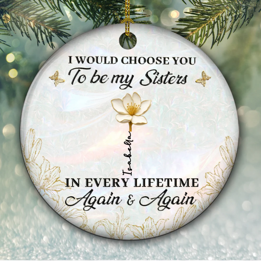 Always Choose You - Personalized Custom Ceramic Ornament - Image 4