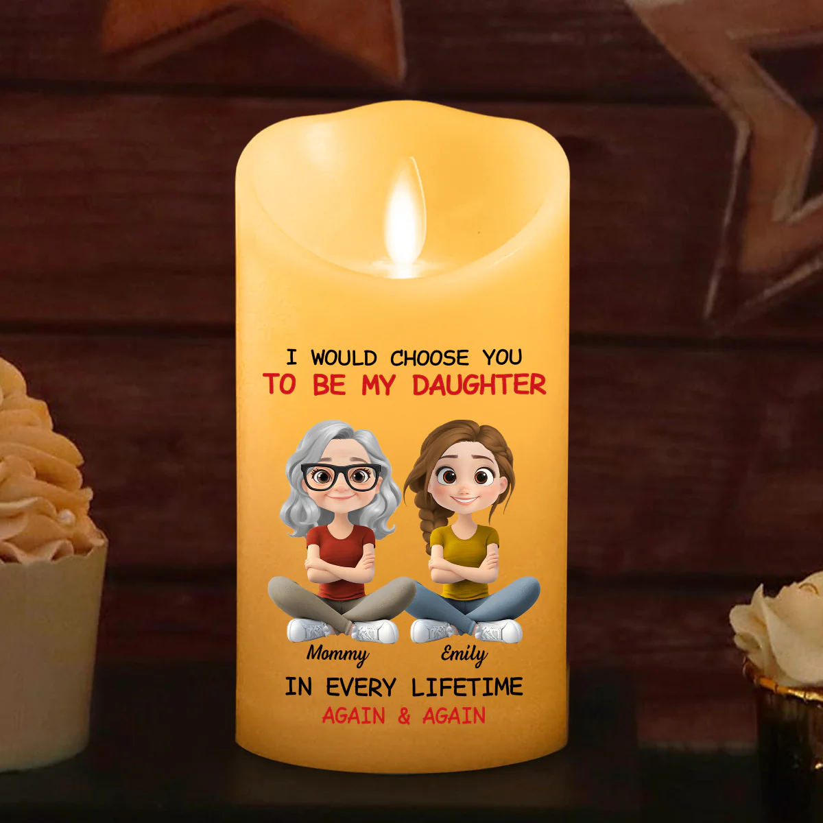 Always Choose You - Personalized Custom LED Candle - Image 4
