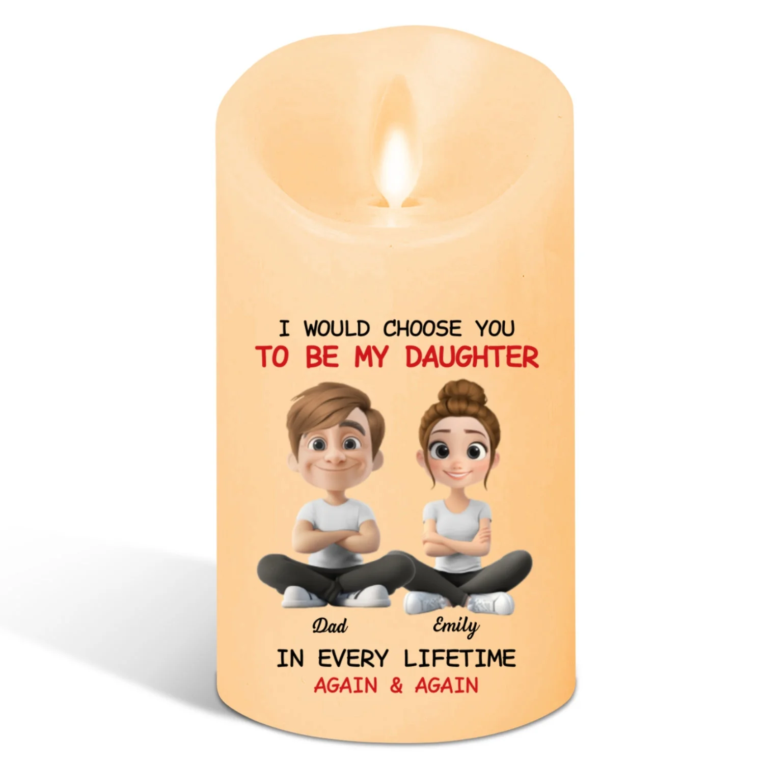 Always Choose You - Personalized Custom LED Candle - Image 7