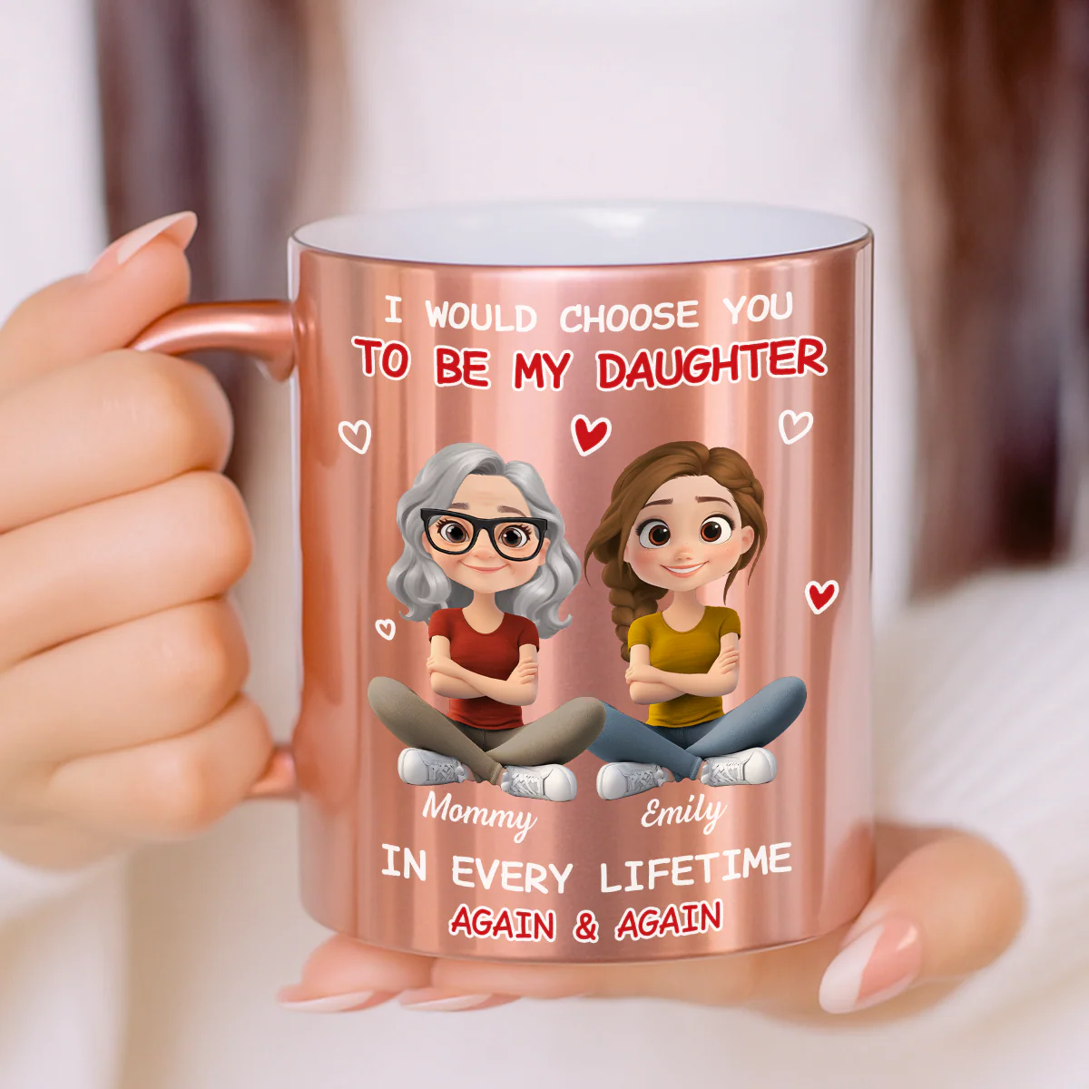 Always Choose You - Personalized Custom Metallic Mug - Image 5