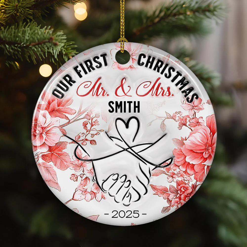 Always Close At Heart - Personalized Custom 3D Inflated Effect Ceramic Ornament - Image 3