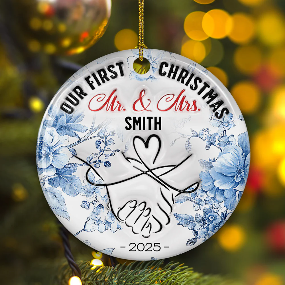 Always Close At Heart - Personalized Custom 3D Inflated Effect Ceramic Ornament - Image 5