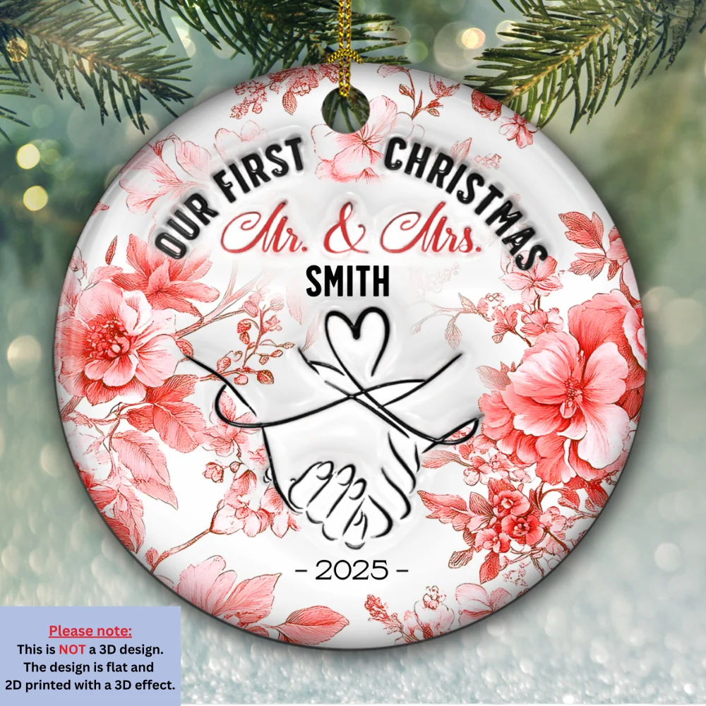 Always Close At Heart - Personalized Custom 3D Inflated Effect Ceramic Ornament - Image 6