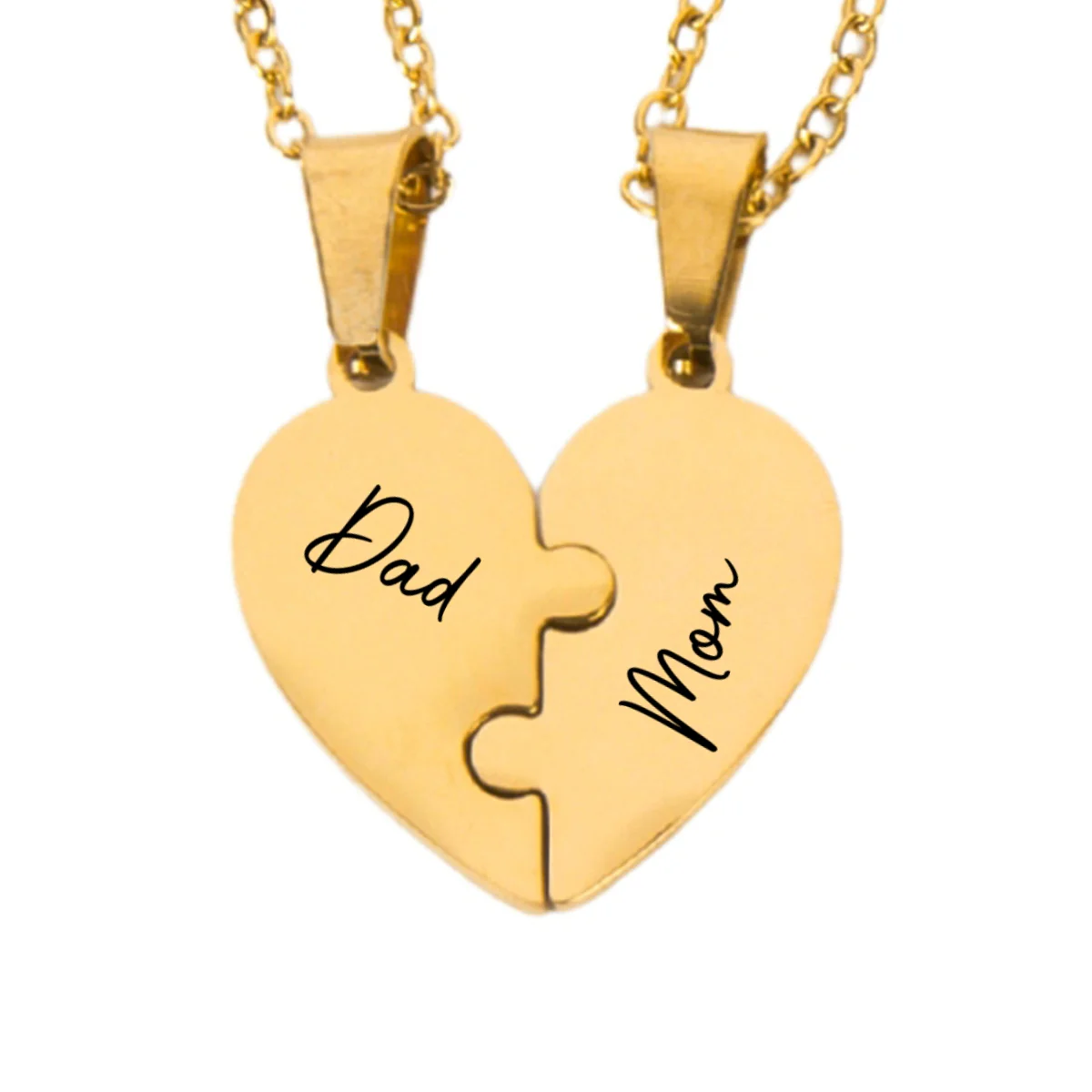 Always Connected By Heart - Personalized Custom Heart Puzzle Necklace - Image 21