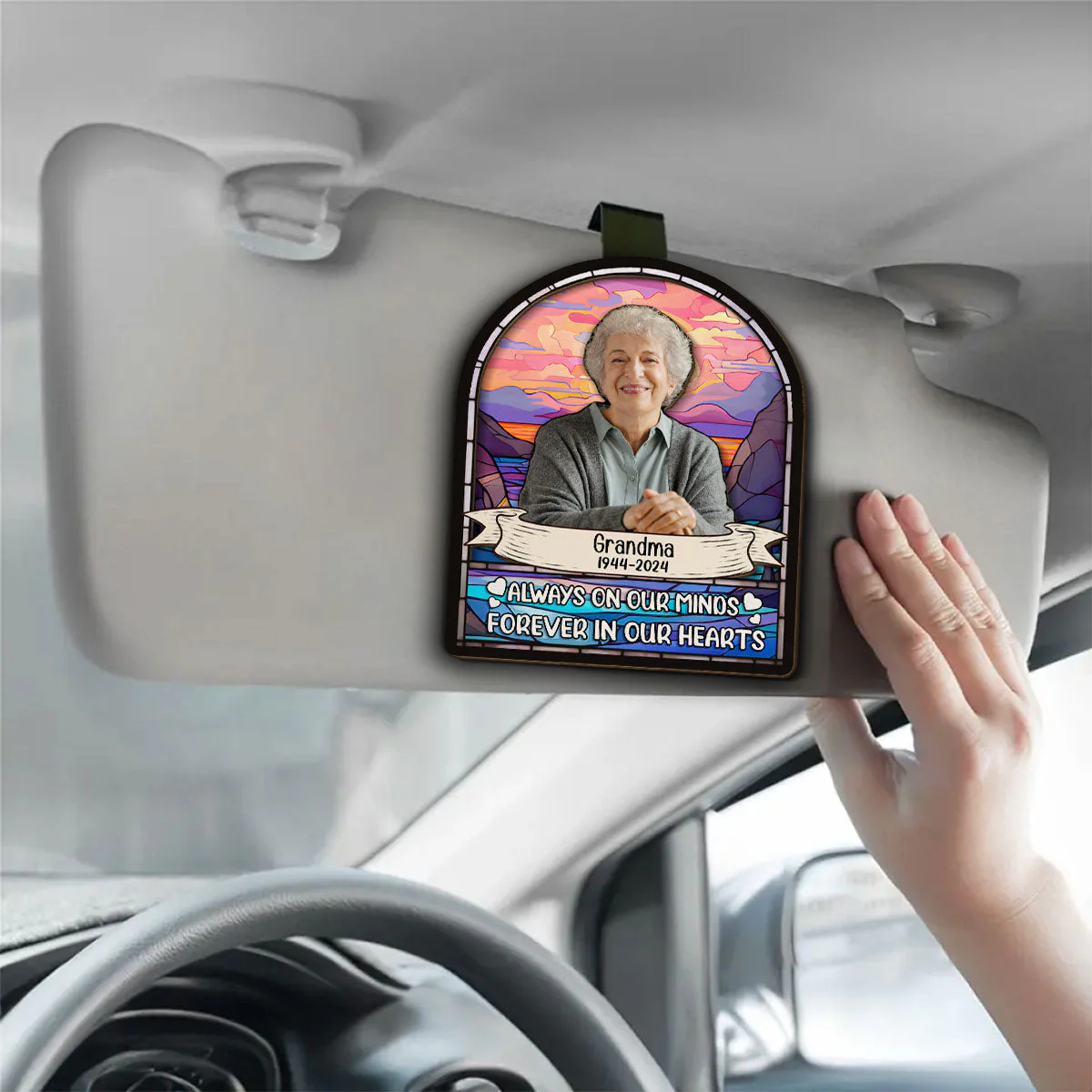 Always Here With You - Personalized Custom Car Visor Clip - Image 4