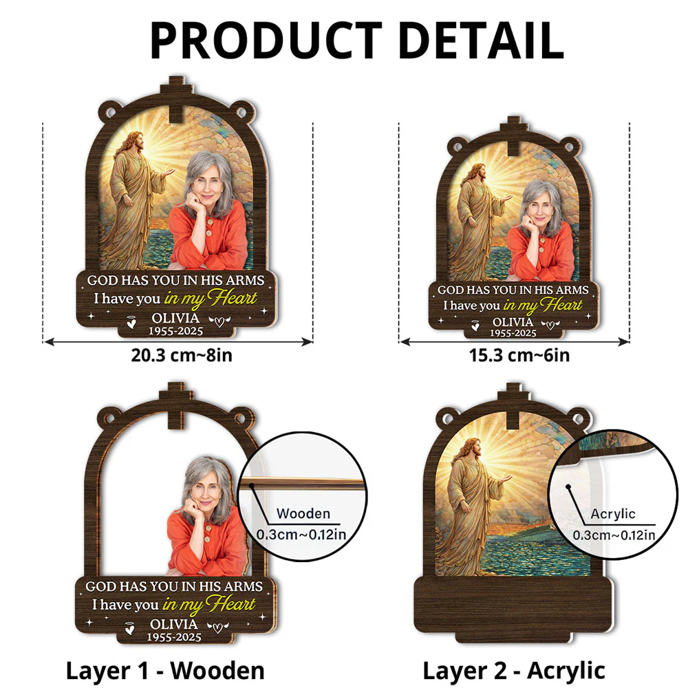 Always In My Heart - Personalized Custom Suncatcher - Image 4