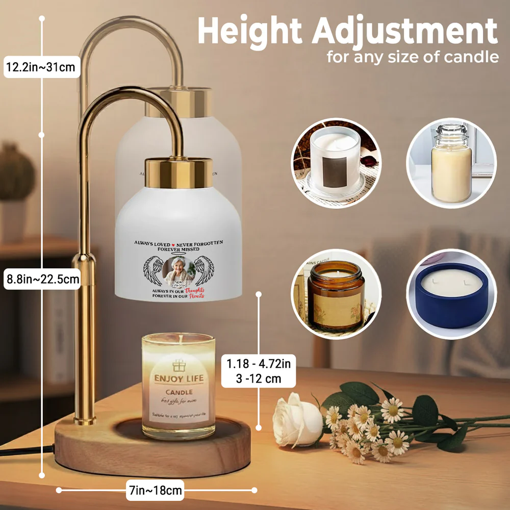 Always In Our Thoughts  - Personalized Custom Candle Warmer Lamp - Image 4