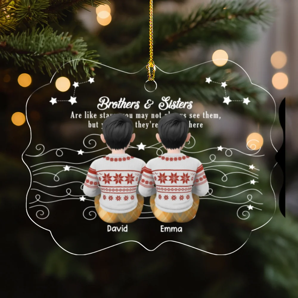 Always Linked Beyond The Sky - Personalized Custom Acrylic Ornament - Image 6