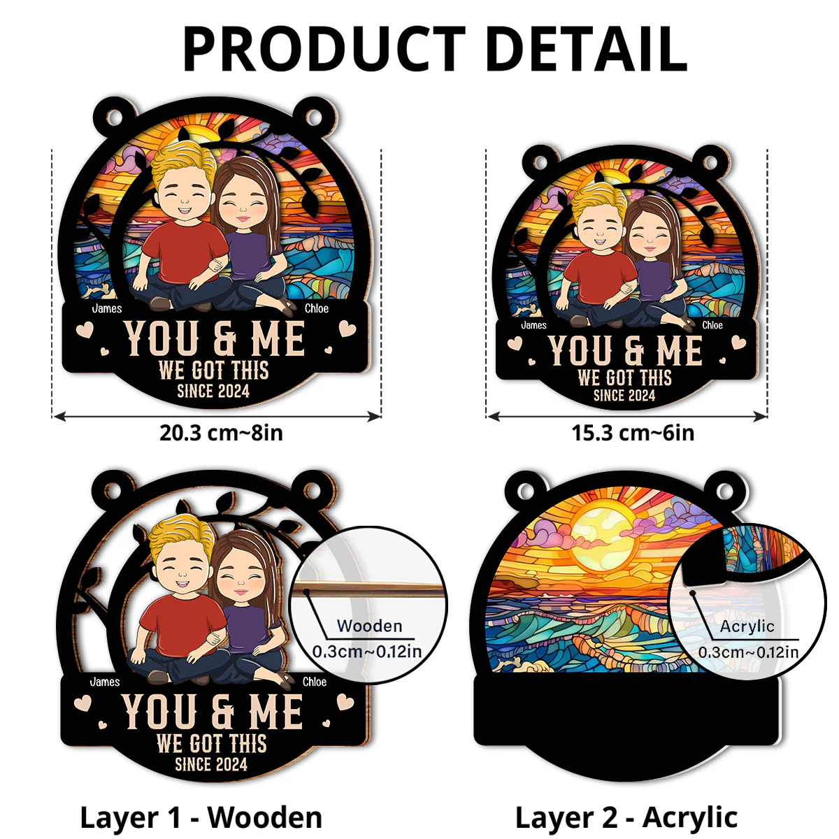 Always Love - Personalized Custom Suncatcher - Image 4