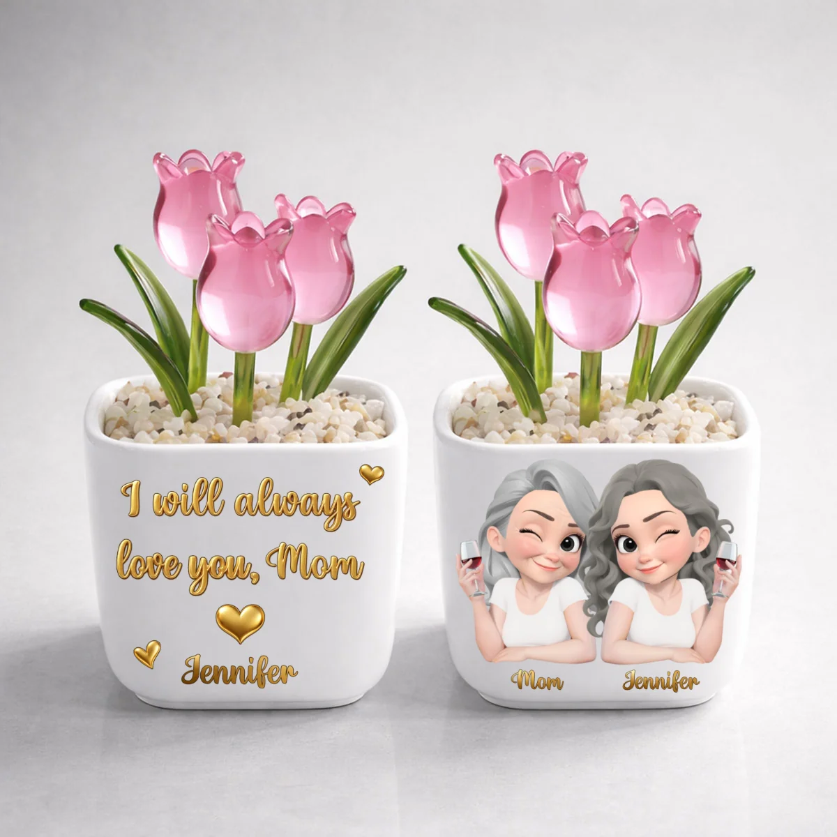 Always Love You - Personalized Custom Glass Everlasting Tulips - Image 7