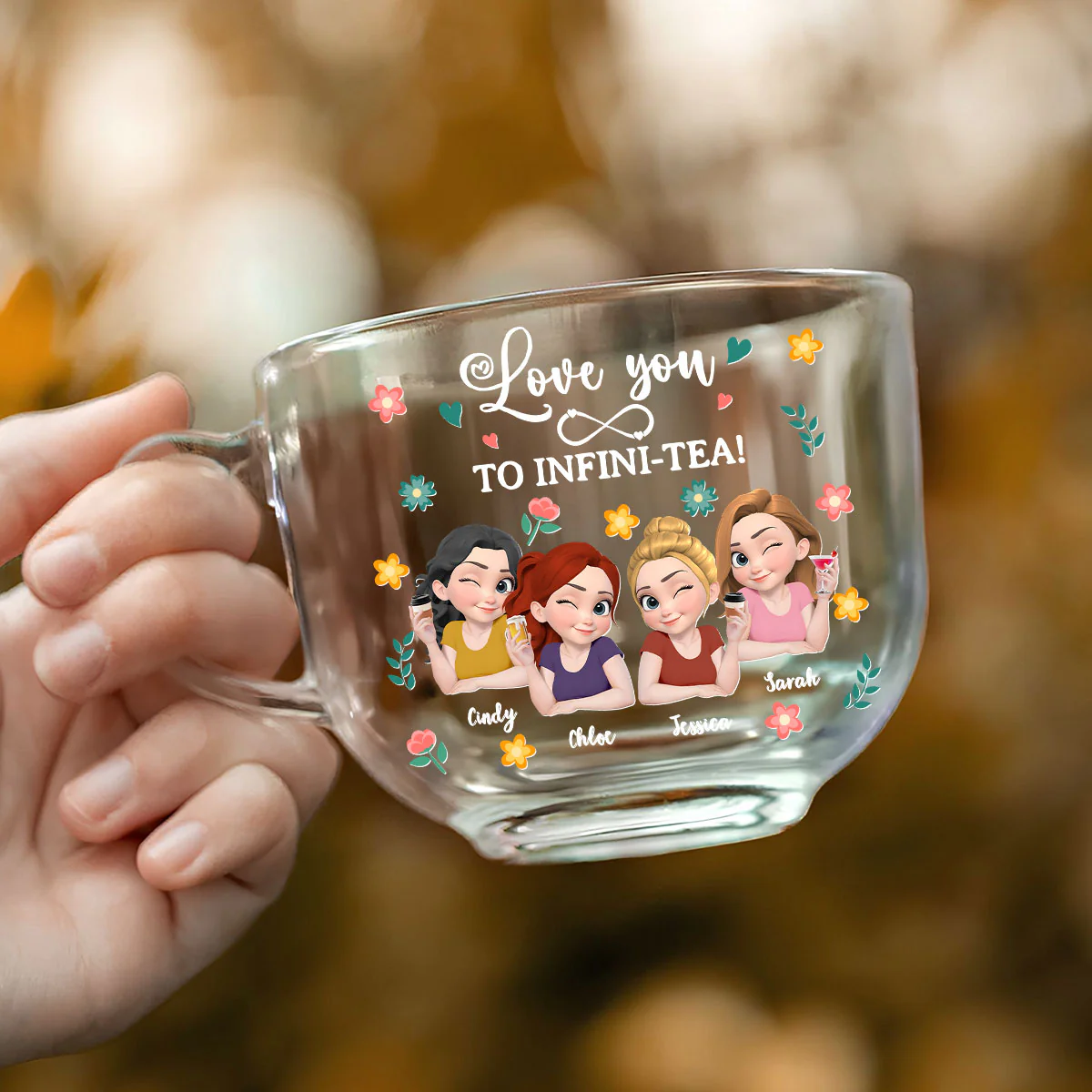 Always Love You - Personalized Custom Glass Tea Cup - Image 4