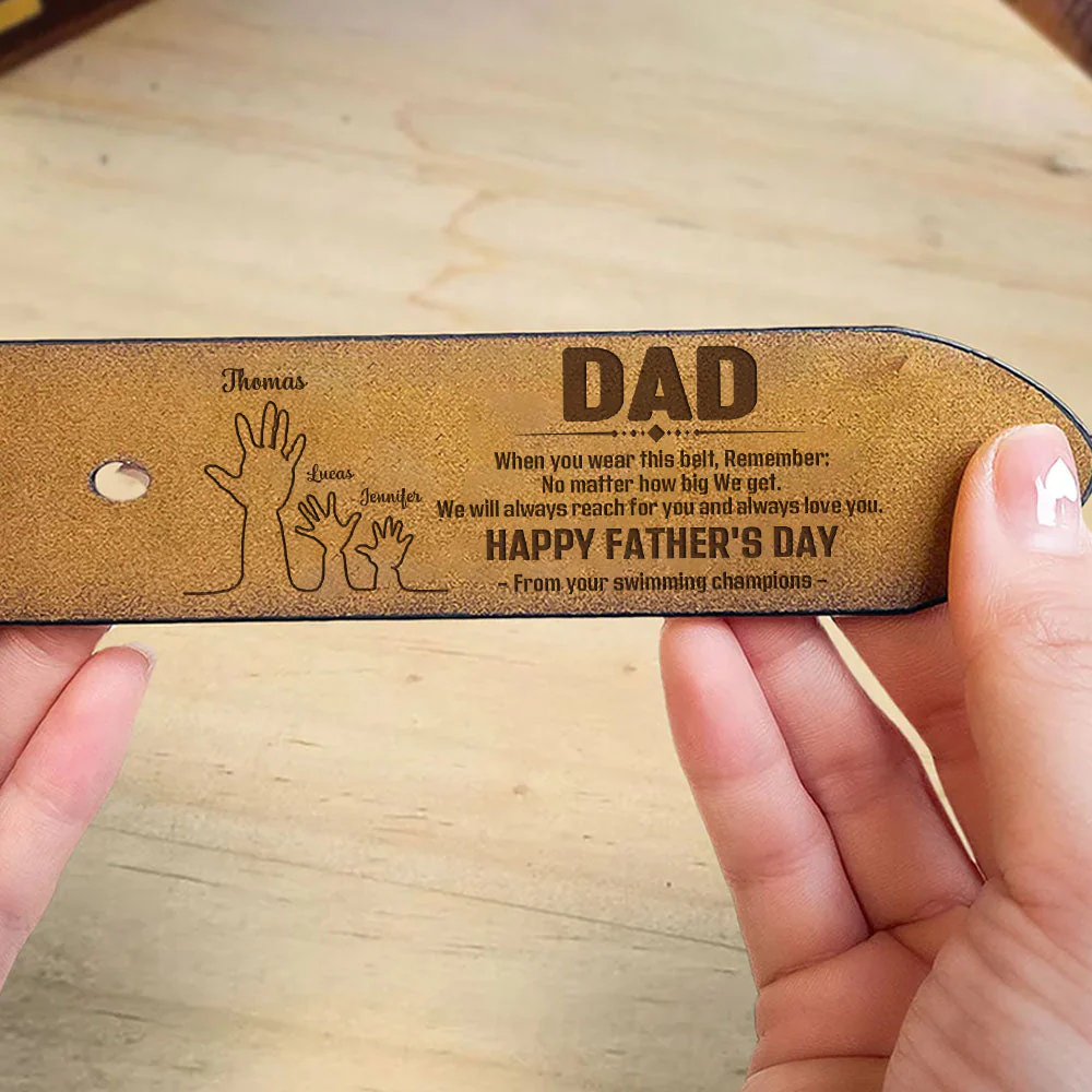 Always Love You - Personalized Engraved Leather Belt - Image 3