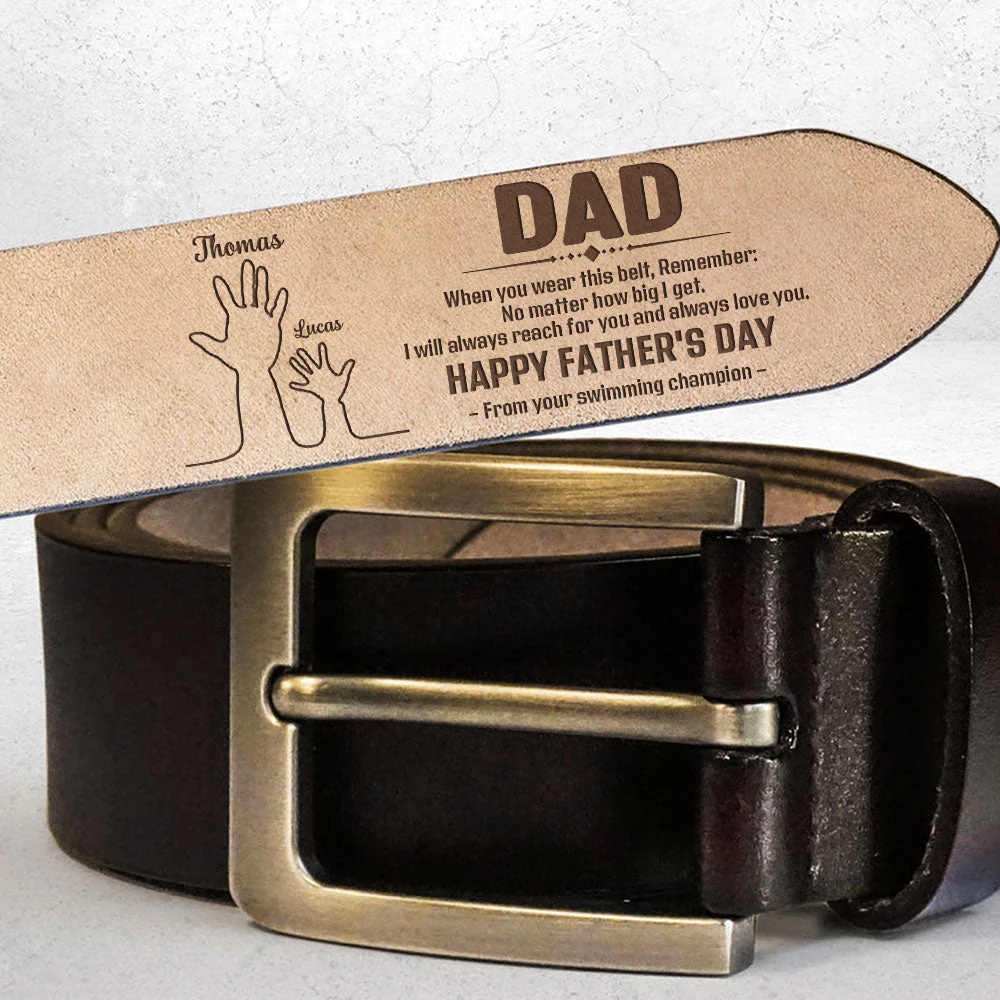 Always Love You - Personalized Engraved Leather Belt - Image 4