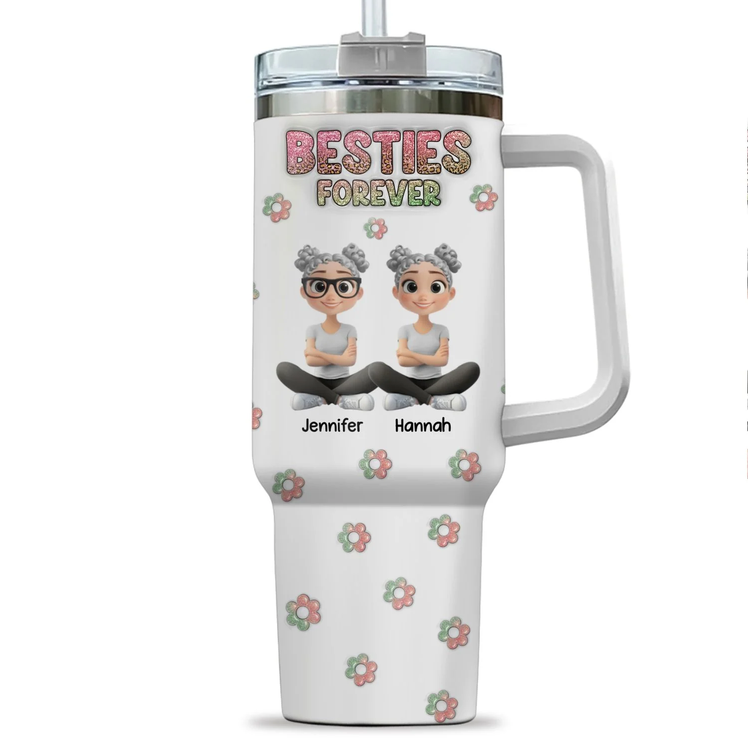 Always My Bestfriend - Personalized Custom 3D Inflated Effect Tumbler - Image 10