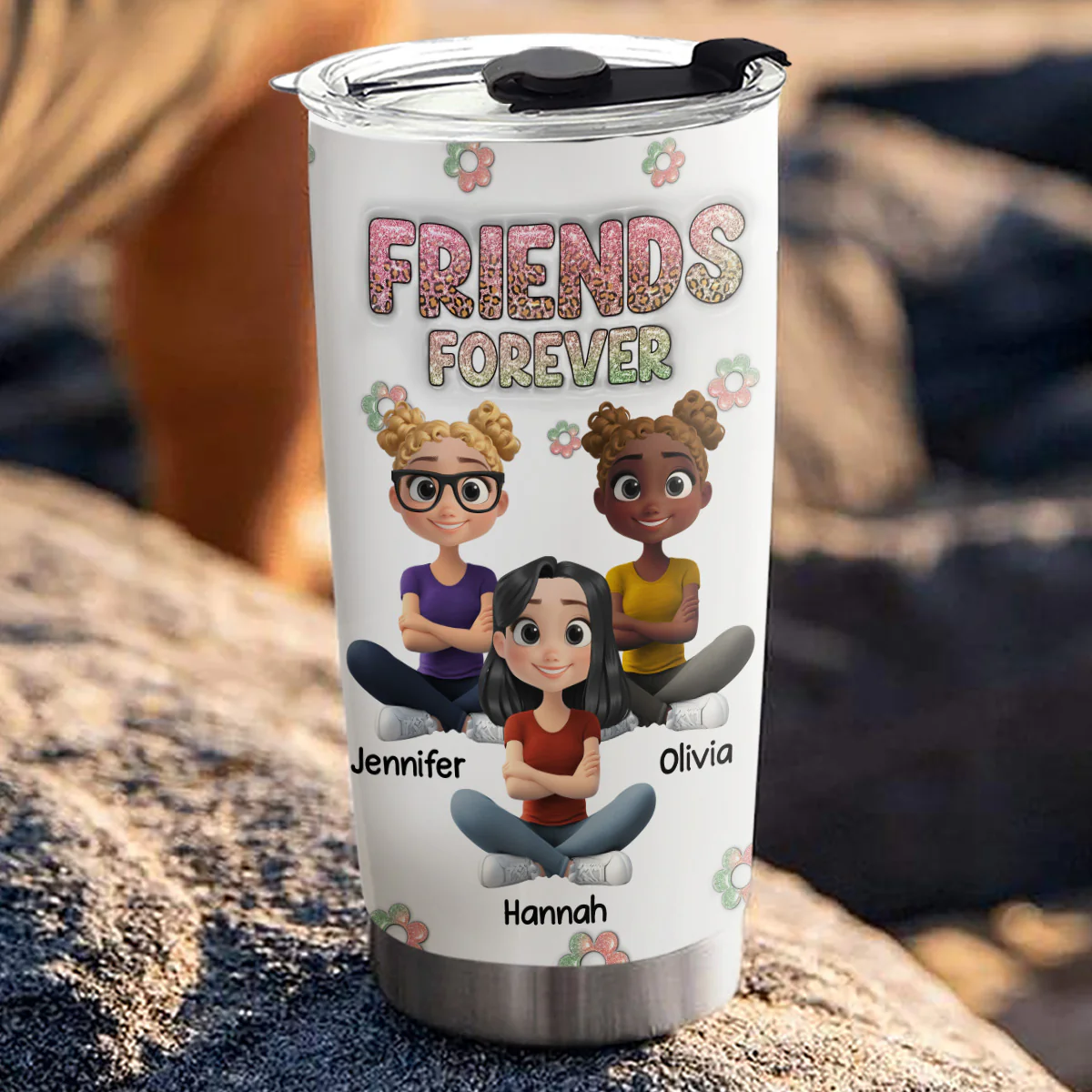 Always My Bestfriend - Personalized Custom 3D Inflated Effect Tumbler - Image 3