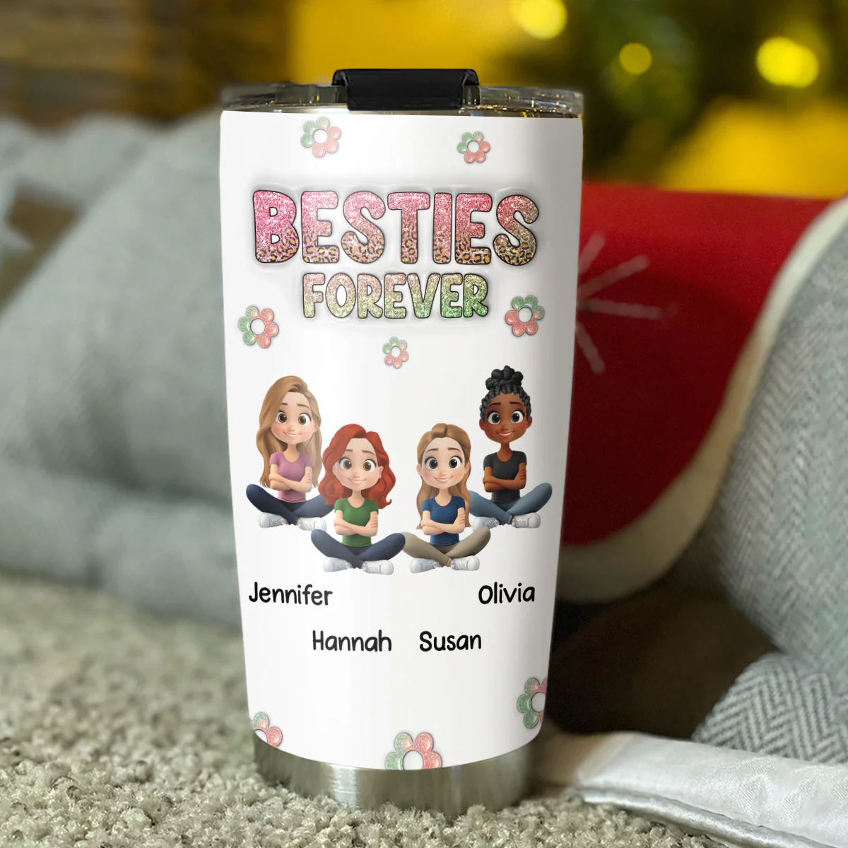 Always My Bestfriend - Personalized Custom 3D Inflated Effect Tumbler - Image 4