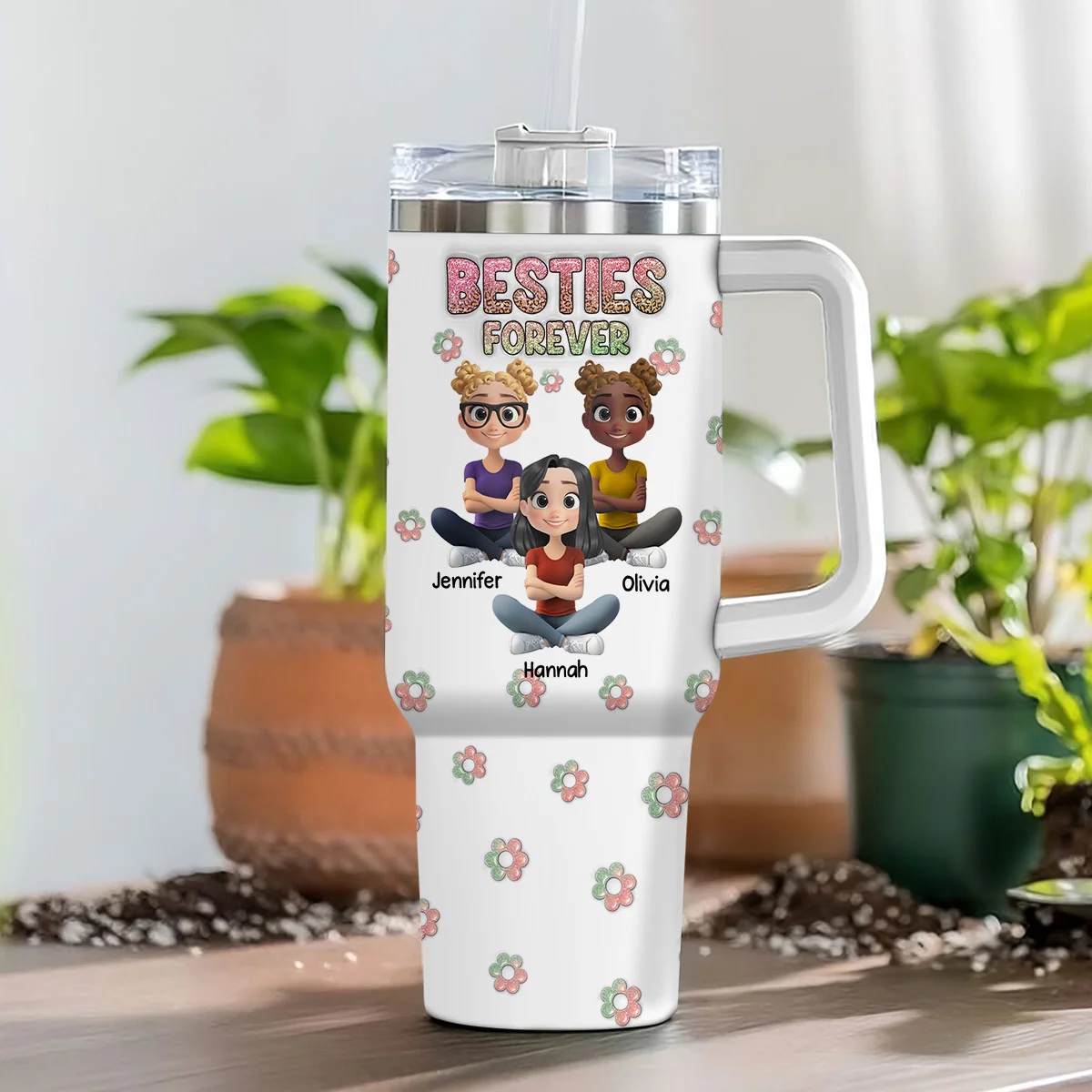 Always My Bestfriend - Personalized Custom 3D Inflated Effect Tumbler - Image 6