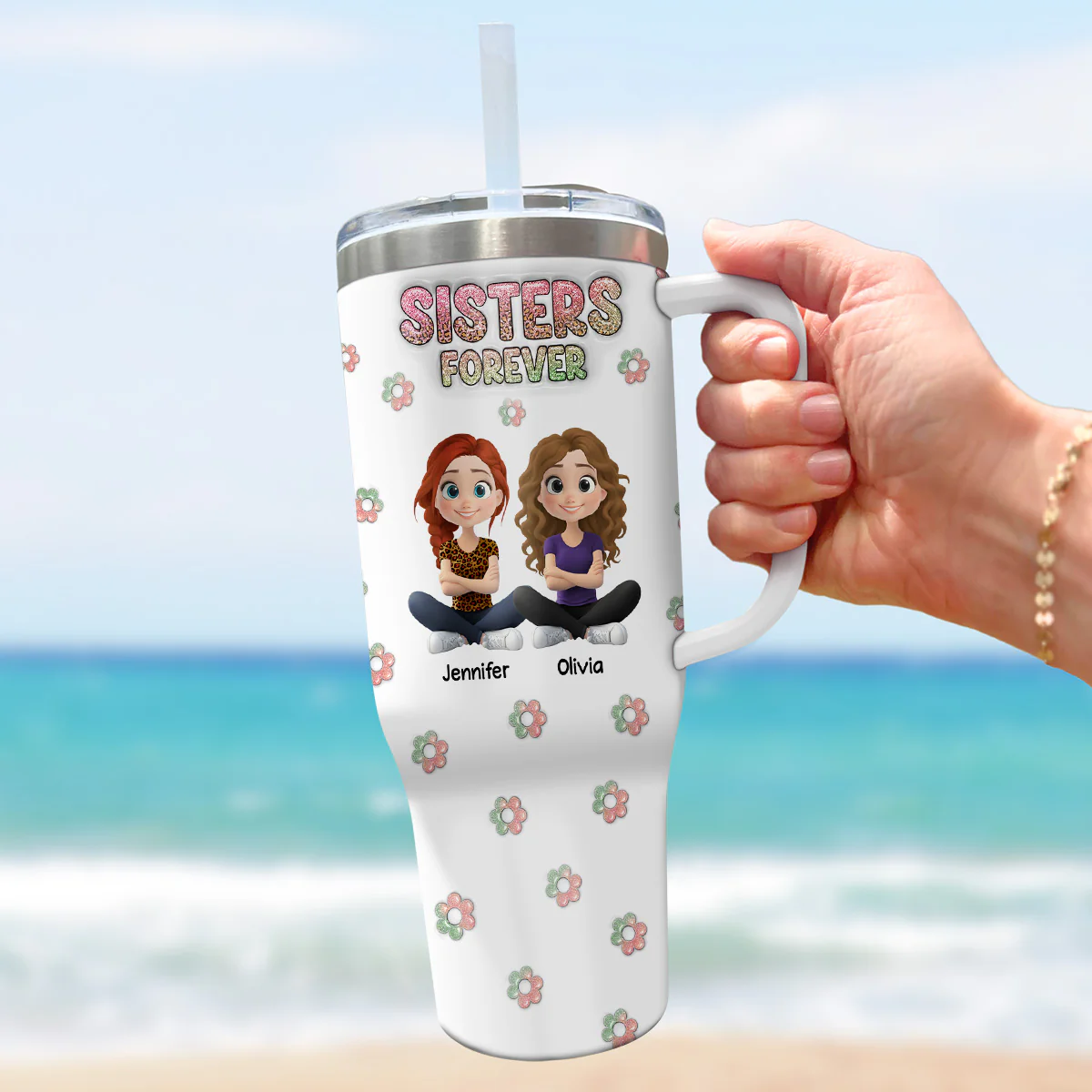 Always My Bestfriend - Personalized Custom 3D Inflated Effect Tumbler - Image 7