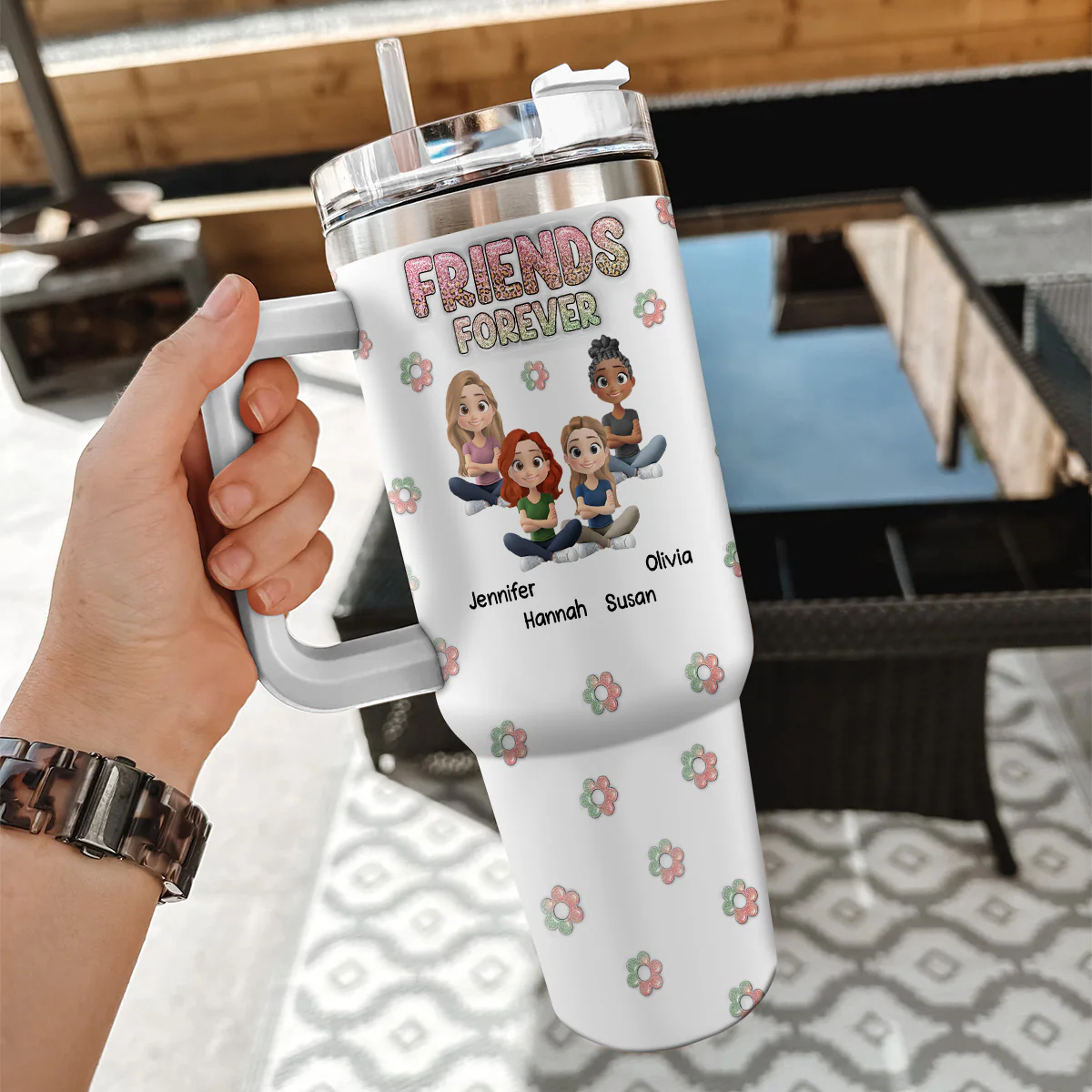 Always My Bestfriend - Personalized Custom 3D Inflated Effect Tumbler - Image 8