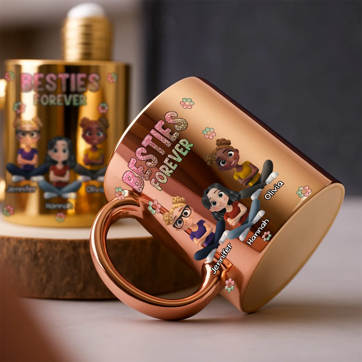 Always My Bestfriend - Personalized Custom Metallic Mug - Image 2