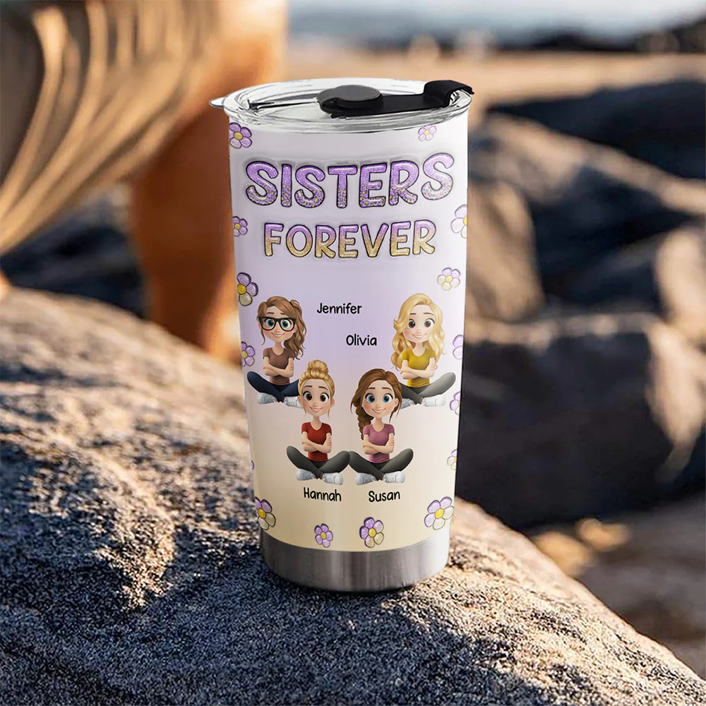 Always My Besties Cartoonize - Personalized Custom 3D Inflated Effect Tumbler - Image 5