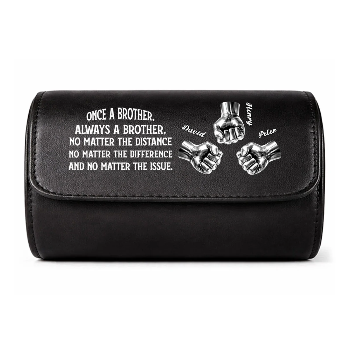 Always My Brother - Personalized Custom Leather Watch Case - Image 9