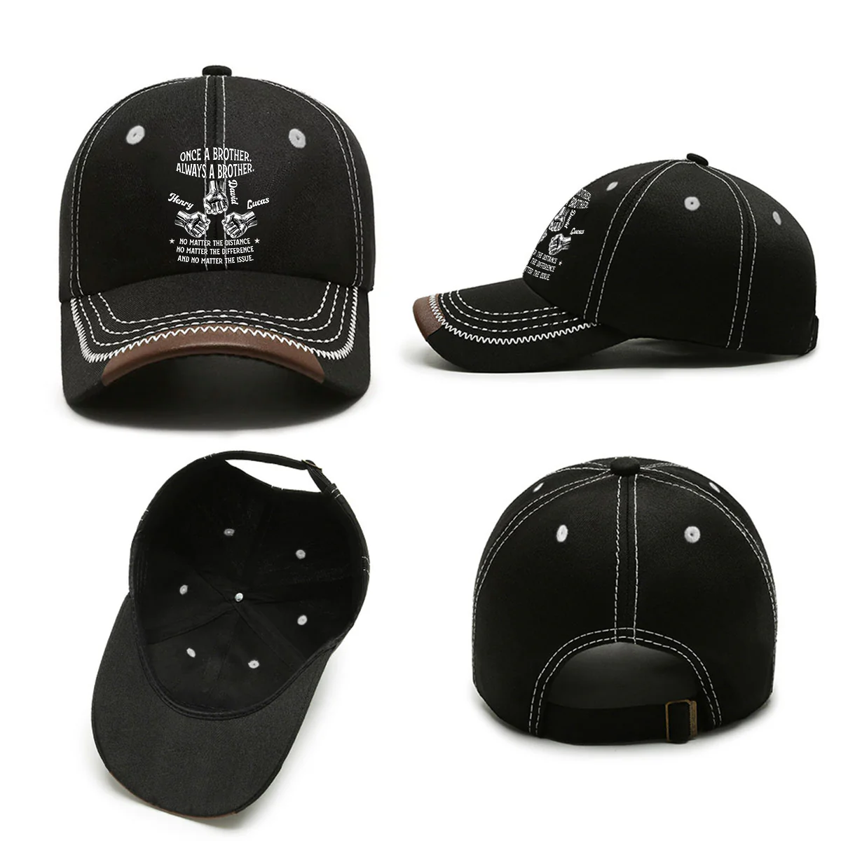 Always My Brother - Personalized Custom Vintage Soft Baseball Cap - Image 5
