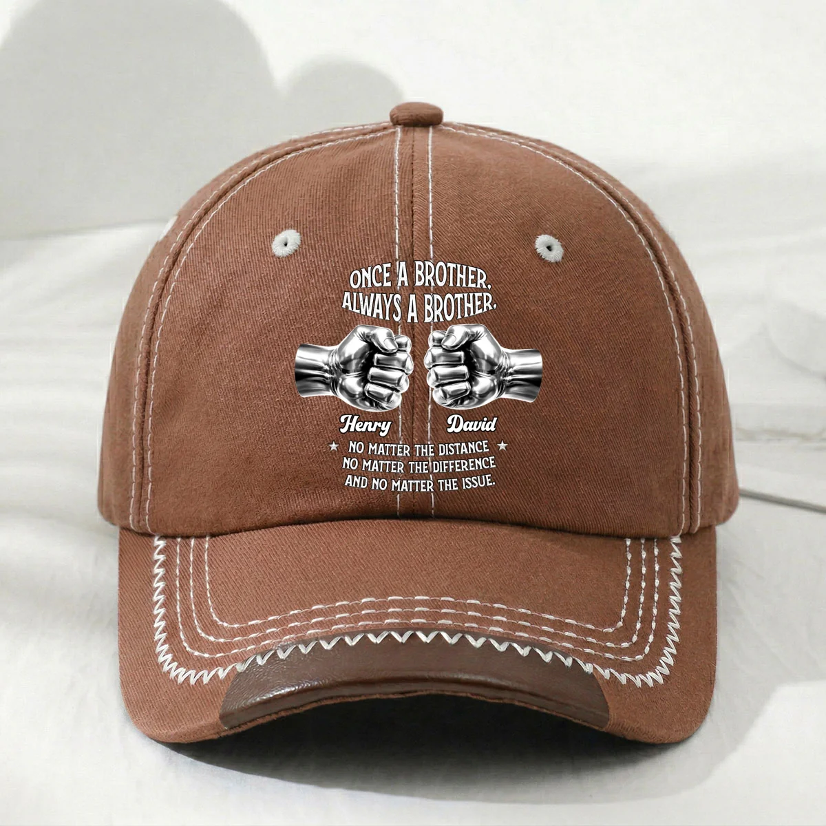 Always My Brother - Personalized Custom Vintage Soft Baseball Cap - Image 8