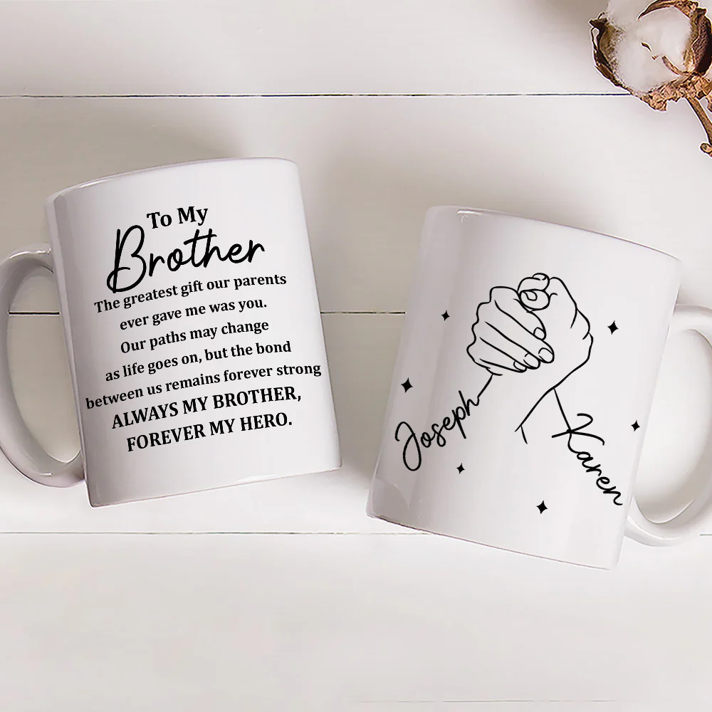Always My Brother Version 2 - Personalized Custom Coffee Mug - Image 3