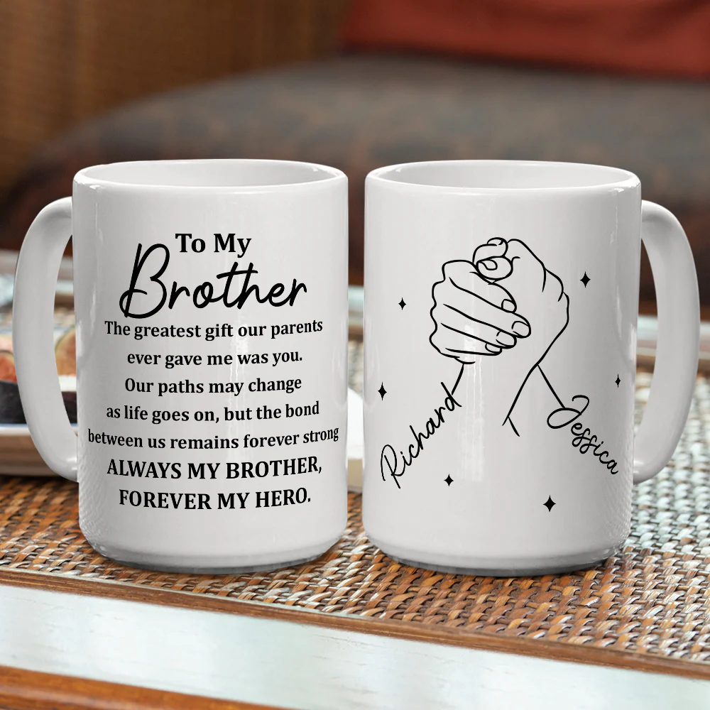 Always My Brother Version 2 - Personalized Custom Coffee Mug - Image 4