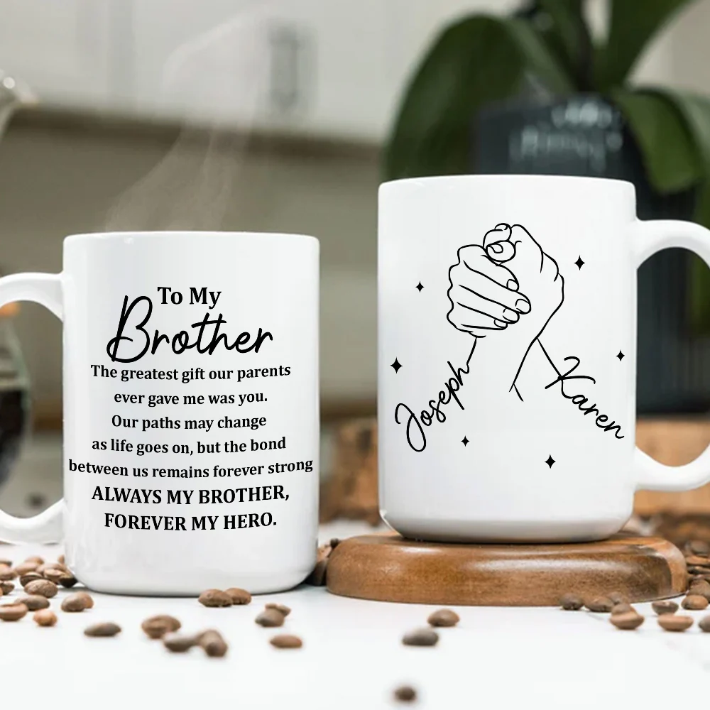 Always My Brother Version 2 - Personalized Custom Coffee Mug - Image 5
