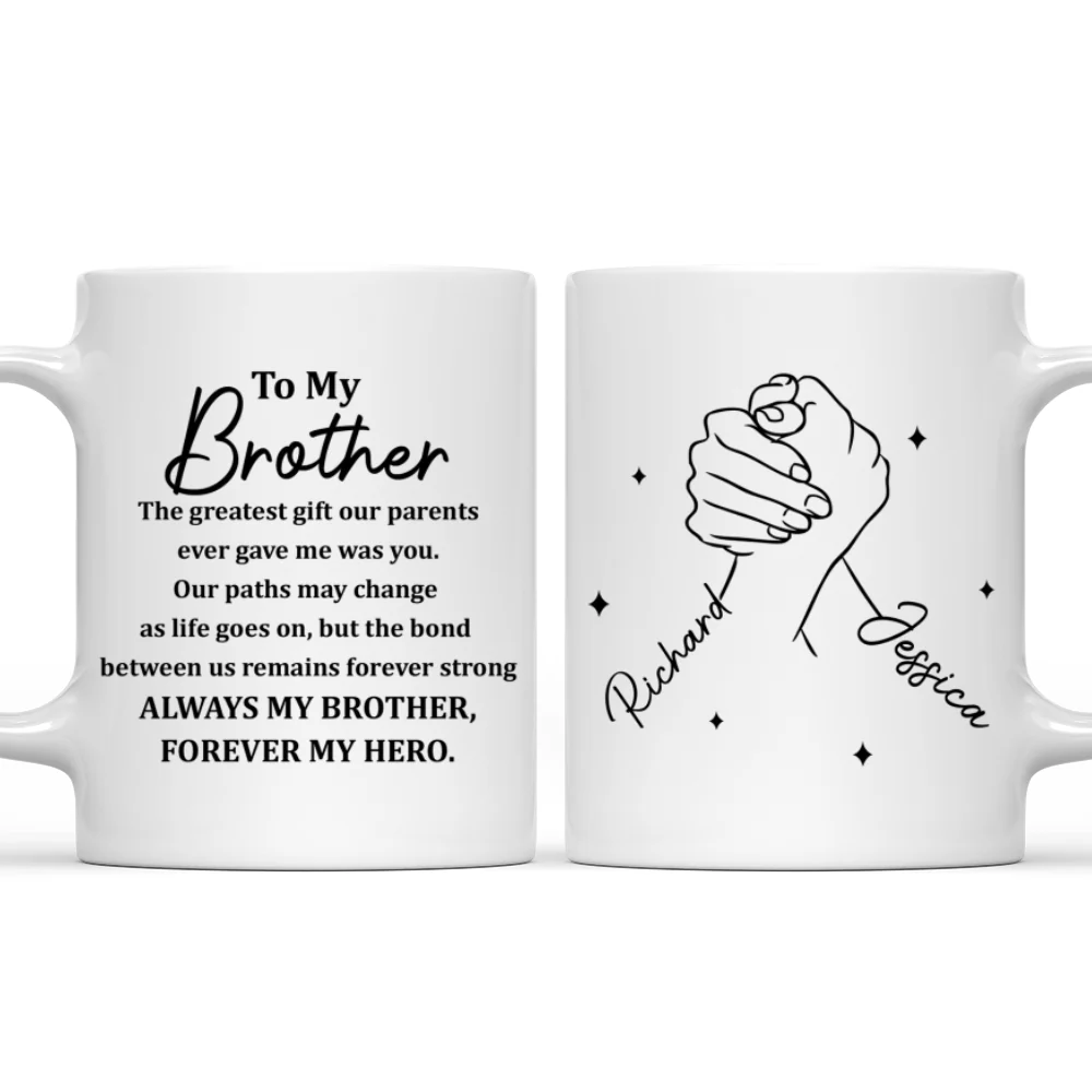 Always My Brother Version 2 - Personalized Custom Coffee Mug - Image 7