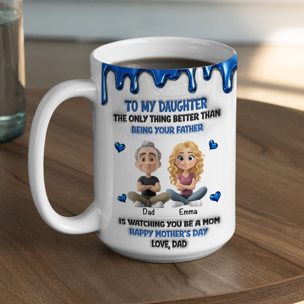 Always My Daughter - Personalized Custom 3D Inflated Effect Mug - Image 6