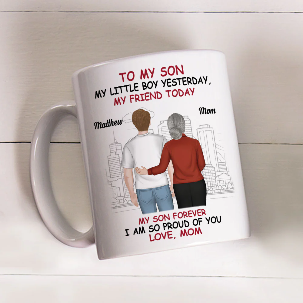 Always My Son Forever Proud - Personalized Custom Coffee Mug - Image 3